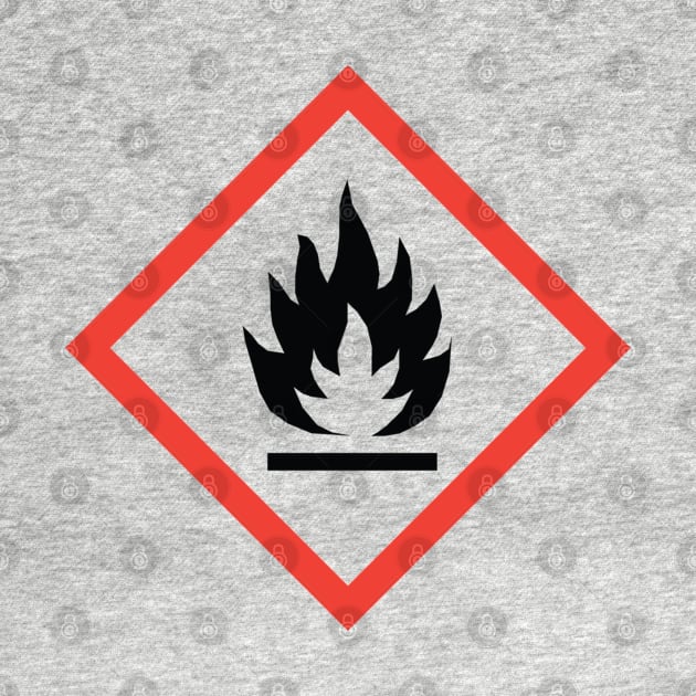 Warning Flammable by  The best hard hat stickers 